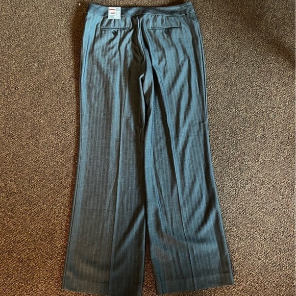NWT Alfani Trousers In Gray Herringbone. Wide Leg And A Boardroom Esssential. - Picture 8 of 8